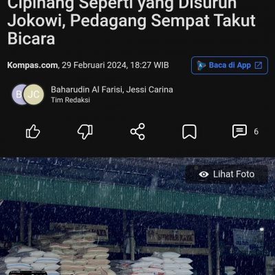 Harga Beras Naik dan Tekanan Media Massa