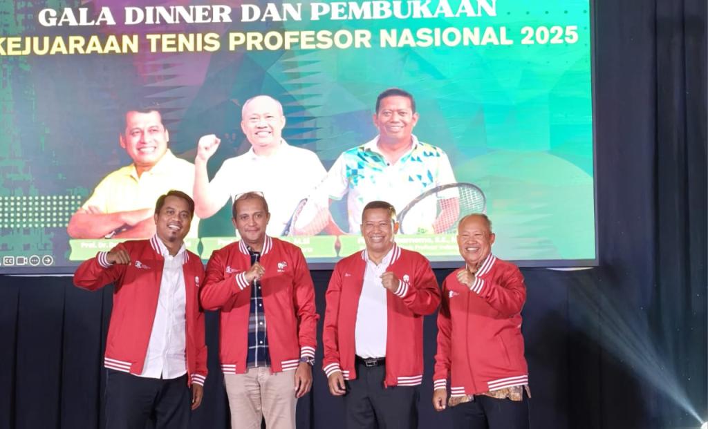 UNJ Resmi Buka Kejuaraan Tenis Profesor Nasional 2025, Ajang Sinergi Akademisi Melalui Olahraga
