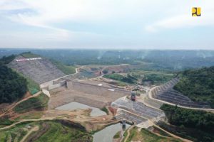 Progres Konstruksi Bendungan Margatiga Capai 80,83 Persen
